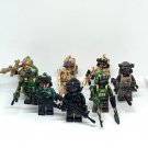 8pcs Military Special Forces Delta Alpha SSO KSK Navy SEALs Minifigures Toys