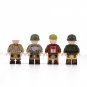 4pcs WW2 US Army Patton 1st Ranger 82nd Airborne Flying Tigers Minifigures Toys