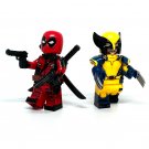 2pcs Marvel Deadpool and Wolverine Minifigures Building Toys
