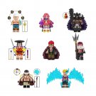 8pcs One Piece Enel Kaidou Oden Whitebeard Eustass Kid Katakuri Minifigures Set