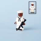 WW2 American Navy Sailor White Uniform Minifigures Building Toys