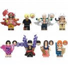 8pcs One Piece Gold Roger Smoker Zoro Sanji Usopp Nico Robin Minifigures Set