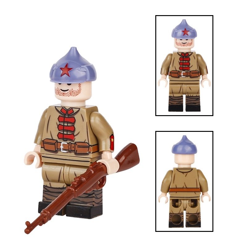 WW1 Russian Red Army Soldier Minifigures Weapons and Accessories