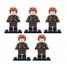 5pcs WW2 Russian Soviet Air Force Fighter Pilot Minifigures Set