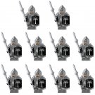 10pcs The Lord of the Rings Soldiers of Gondor Spear Armor Infantry Minifigures