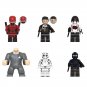 6Pcs Marvel Daredevil Kingpin Muse Punisher White Tiger Minifigures Toy Gifts