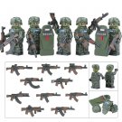 5pcs Military Russian Army Little Green Men Minifigures Building Toys