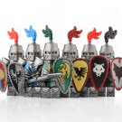6pcs Castle Kingdoms Dragon Lion Knights Vampire Wolfpack Minifigures Minifigs