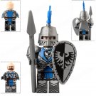 Black Falcon Knight (Heavy armor) Castle Kingdoms Minifigures Minifigs Toy Gift
