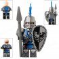 Black Falcon Knight (Heavy armor) Castle Kingdoms Minifigures Minifigs Toy Gift