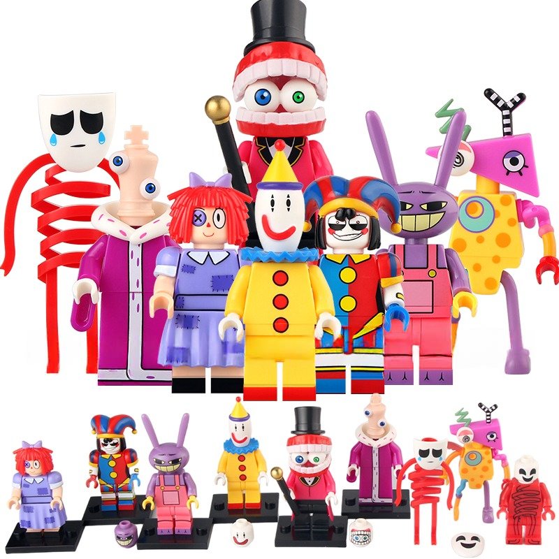 8pcs The Amazing Digital Circus Gangle Jax Pomni Zooble Kinger Minifigures Toys