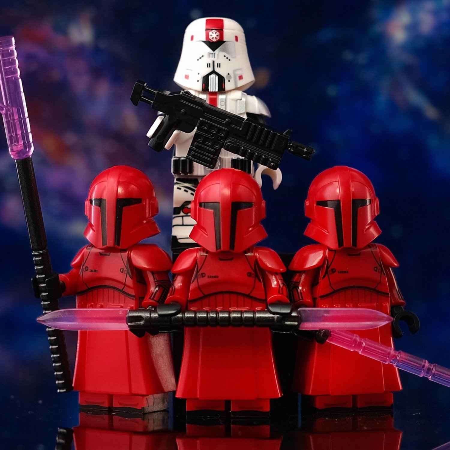 4pcs Star Wars The Praetorian Guard Sith Empire Troopers Minifigures Accessories