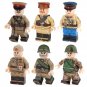 6pcs WW2 Soviet Infantry Coat Offical Minifigures Weapons and Accessories