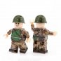 6pcs WW2 Soviet Infantry Coat Offical Minifigures Weapons and Accessories