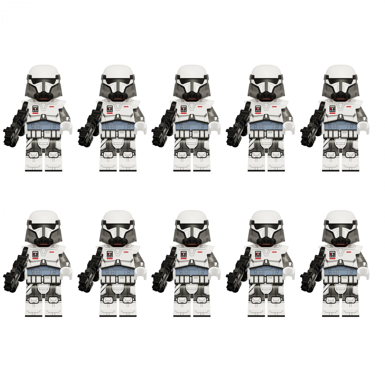 10pcs Star Wars Imperial Commando guards Minifigures Building Toys