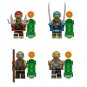 4pcs Ninja Turtles Donatello Leonardo Michelangelo Raphael Minifigures Toys