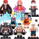 8pcs One Piece Whitebeard Marco Kaidou Oden Katakuri Enel Minifigures Toys