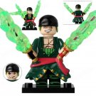 One Piece Roronoa Zoro Three Sword Style Minifigures Building Toys