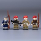 4pcs WW2 British Airborne Division British Gunner Soldier Minifigures Toys