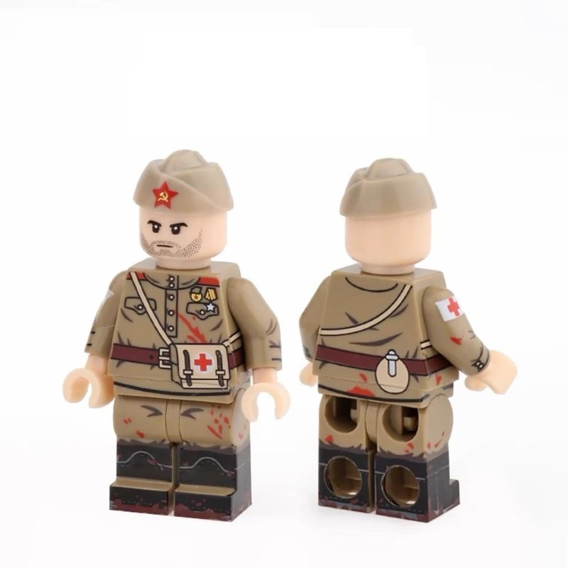 WW2 Soviet Medical Soldier Minifigures Weapons and Accessories