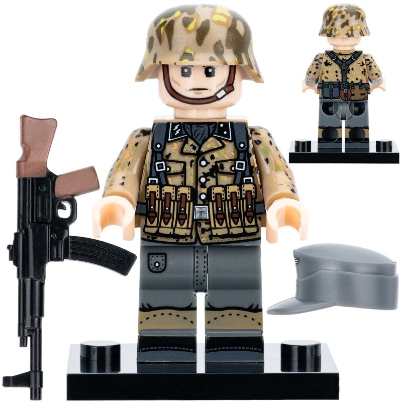 WW2 German Infantry Pea Dot Camo Soldier Minifigures Minifigs Toy Gift