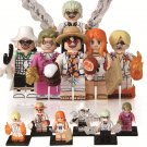 6pcs One Piece Film Gold Straw Hat Pirates Gild Tesoro Minifigures Building Toys