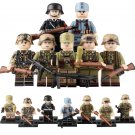 7pcs WW2 German Honor Guard German Luftwaffe and Afrika Korps Minifigures Toys