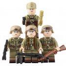 4pcs WW2 The German Africa Corps Minifigures Weapons and Accessories