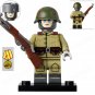 4pcs WW2 Soviet Union Infantry Commander Soldiers Minifigures Building Toys