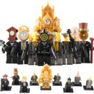 9pcs Skibidi Toilet Clock Faction and The Drill Men Minifigures Building Toys