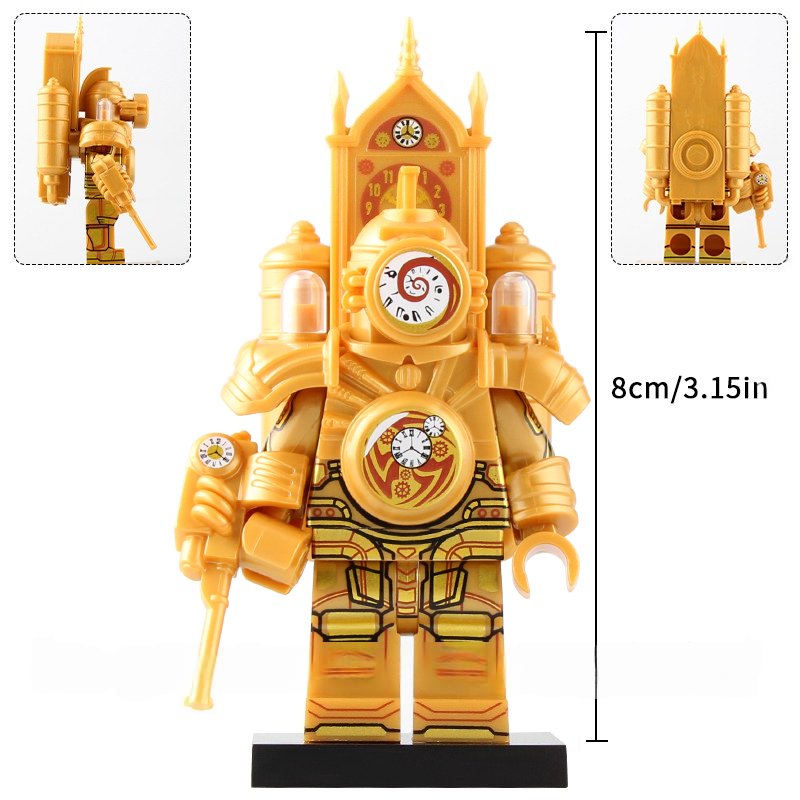 Big Size Titan Clockman Skibidi Toilet Minifigures Building Toys