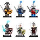 6pcs Castle Dragon Knight Wolfpack Raven Knight Fright Knight Minifigures Toys