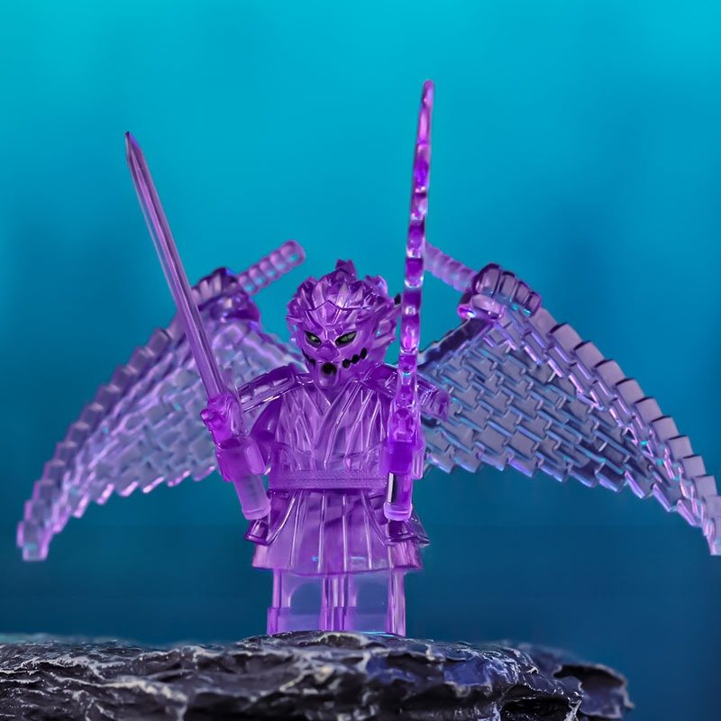Anime Naruto Shippuden Uchiha Sasuke Susanoo Minifigures Toy Gifts for children