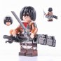 8pcs Attack on Titan Allen Mikasa Levi Ackerman Eren Yeager Minifigures Toy Gift
