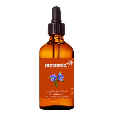 Flax seed oil - 100% Pure organic and cold pressed unrefined natural plant oil