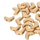 CHEVRON DUO 10X4 BRONZE PALE GOLD 30 beads 2 hole