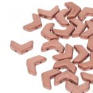 CHEVRON DUO 10X4 BRONZE COPPER  30 BD/ST Czech glass 2 hole beads