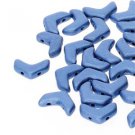 Chevron Duo 10x4 Jet Suede Blue 30 Beads Czech glass 2 hole beads