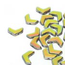Chevron Duo 10x4 Jet Full Vitrail 30 Beads Czech glass 2 hole beads