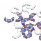 Chevron Duo 10x4 Backlit Petroleum 30 Beads Czech glass 2 hole beads