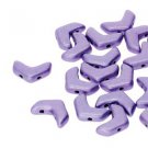 Chevron Duo 10x4 Jet Suede Purple 30 Beads. lilac or powdery purple Czech glass 2 hole beads