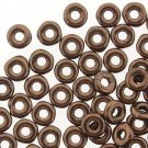 O Beads 3.8x1mm  Jet Bronze ~7.1gm Czech glass beads for beadwork, bead embroidery