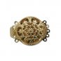 5 strand Push Pull Clasp, 22mm Gold plate tab/box type beadwork