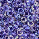 TOHO Demi Round 8/0 3mm Inside-Color Rainbow Crystal/Grape-Lined ˜7gm beads color 774