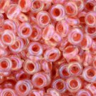TOHO Demi Round 8/0 3mm Inside-Color Rainbow Crystal/Salmon-Lined ˜7gm beads color 779