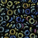 TOHO Demi Round 8/0 3mm Metallic Iris - Green/Brown ˜7gm beads color 84