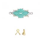 Cymbal Triades - GemDuo Bead Ending, 24K Gold Plate, Each
