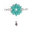 Cymbal Sykia - Gemduo Bead Ending, Antique Silver Plate, EA