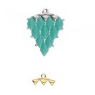 VANI III-GEMDUO Bead Ending 24K GOLD PLATE ea