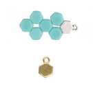 MARAGAS-HONEYCOMB Bead SUB 24K GOLD PLATE, EACH